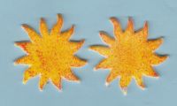 Sonne 2er-Set gelb-orange - 4,1cm