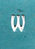 Wachs-Grobuchstabe W  wei 8 mm -Modern-