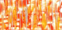 MH7691-31 Wachsplatte handbemalt - orange-gelb-silber auf transparent