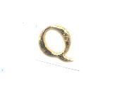 Wachsbuchstabe Q glanzgold 8 mm - Classic-