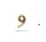 Wachszahl 9  glanzgold 8 mm -Classic-