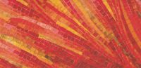 32D627M- Wachsplatte Steinmosaik rot-orange-gelb auf wei