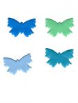 Schmetterlinge 4er-Set - 1,4x2cm  - blau/grn-Tne