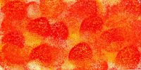 327025M- (Var. C) Wachsplatte getupft orange-gelb-rot auf wei