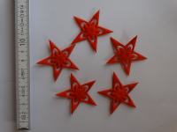 Filzsterne 5er-Set - orange ca. 5 cm - max 3x verfgbar