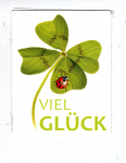 Wachsbild - Viel Glck / Kleeblatt